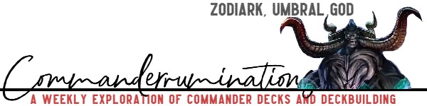 Commanderruminations banner featuring art of Zodiark, Umbral God