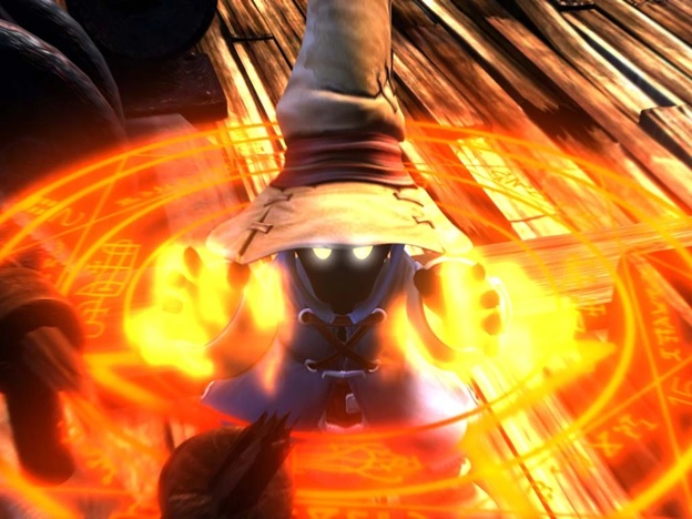 In-game cinematic image of ViVi from Final Fantasy IX